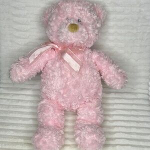 Baby Gund Pink Scruffy  Musical Teddy Bear with Ribbon